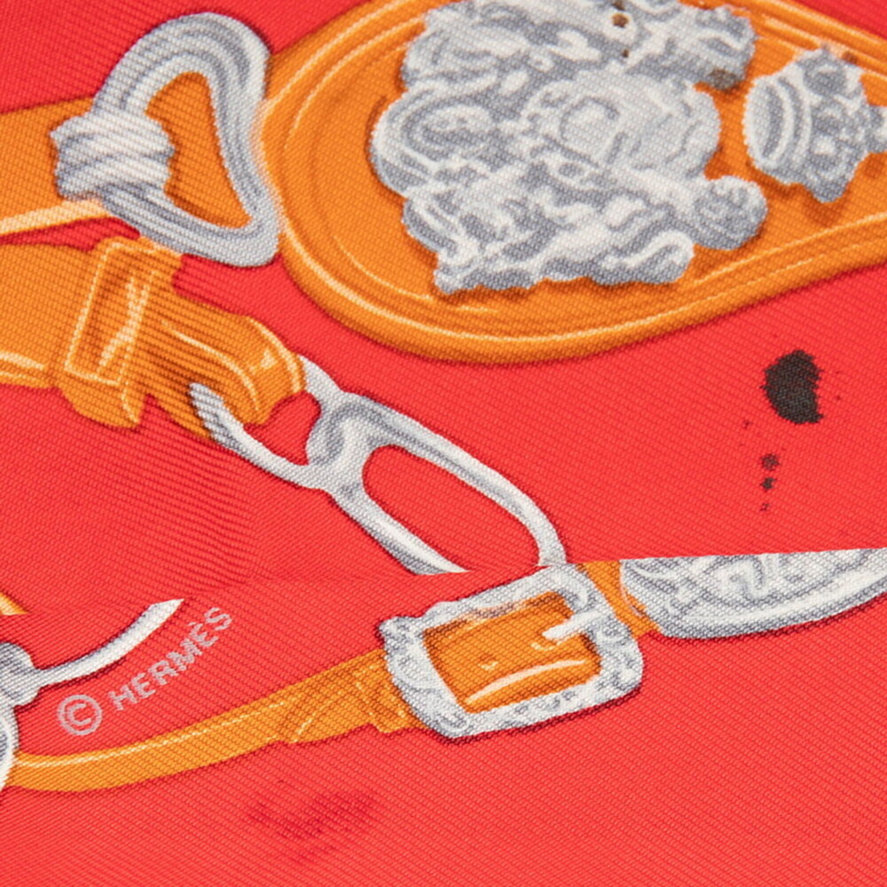 Hermes Twilly Brides de Gala Scarf Muffler Red Silk Women's HERMES - Picture 4 of 6